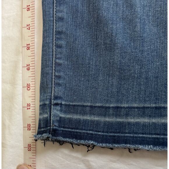 CHAPS Women’s Size 16 Denim Stretch Jeans Madden Capris Cropped Summer Raw Hem - Picture 12 of 12